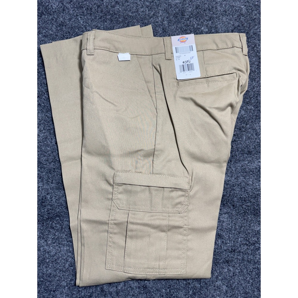NWT Dickies Women's Size 4 Cargo Pants Desert Khaki Work Casual FP72DS 30x32
